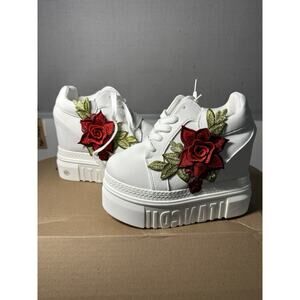 ACE SHOCK Women's Fashion Platform Sneakers Wide Width High Heel Wedge Sz 7.5